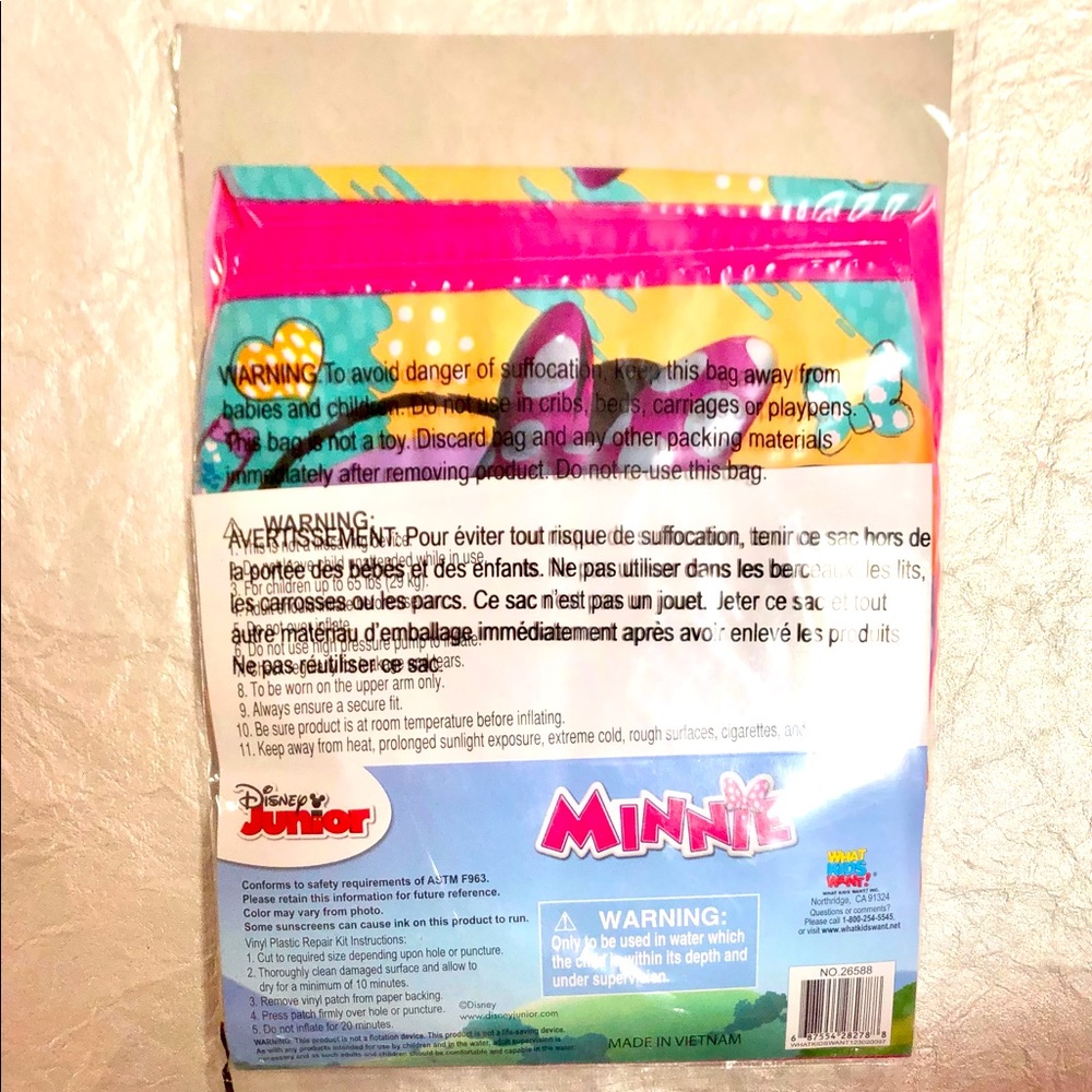 UPD Minnie's & Daisy’s Bow-Tique Inflatable Arm Floaties Set Of 2 65 Lbs NWT - Picture 5 of 6